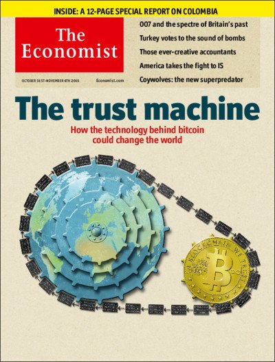 The Economist blockchain cover