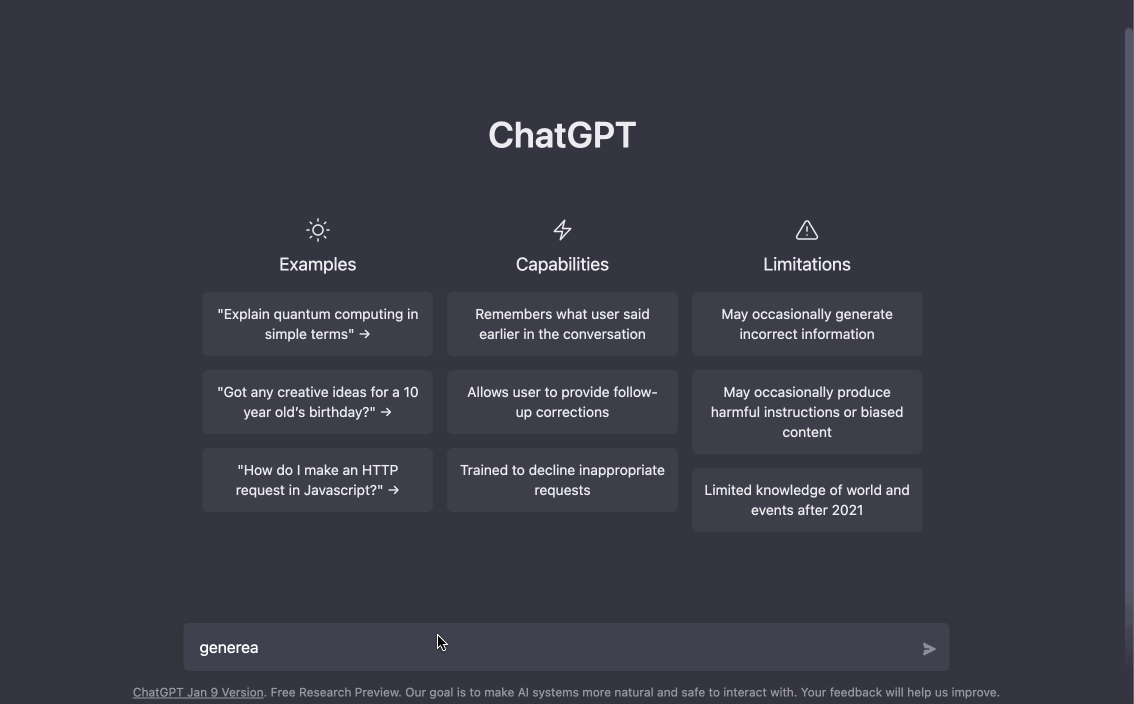 ChatGPT generates boilerplate code